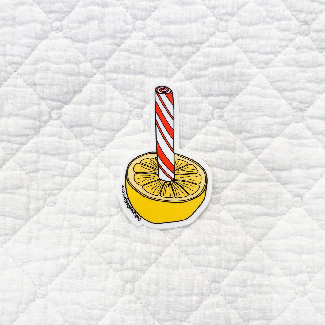 Lemon Peppermint Stick Sticker