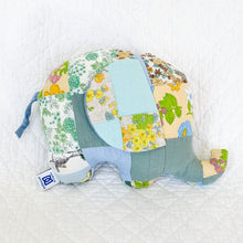 Load image into Gallery viewer, Vintage Quilt Handmade Stuffed Elephants
