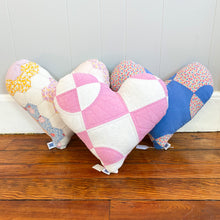 Load image into Gallery viewer, Vintage Quilt Heart Pillow
