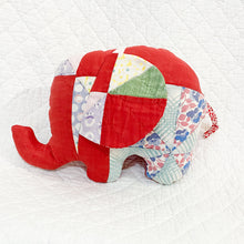 Load image into Gallery viewer, Vintage Quilt Handmade Stuffed Elephants
