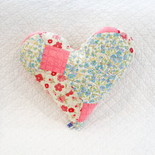 Load image into Gallery viewer, Vintage Quilt Heart Pillow
