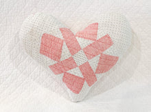 Load image into Gallery viewer, Vintage Quilt Heart Pillow
